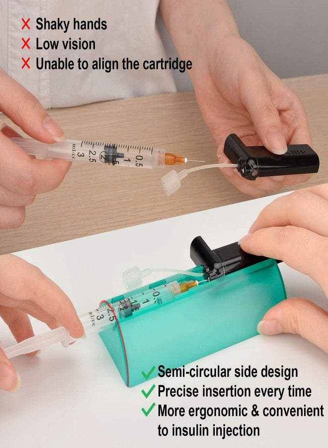 iGuerburn أداة تعبئة خرطوشة الأنسولين لجهاز tslim x2، ملحقات مضخة Tandem t:Slim X2 لمرضى السكري الذين يعانون من ارتعاش اليدين - تعبئة خرطوشة الأنسولين بدقة (أخضر) - Image 5